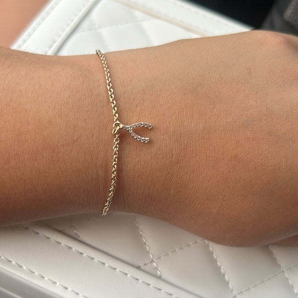 Banana Republic Gold Bracelet with Crystal Accents - Picture 2 of 5